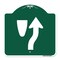 Signmission Designer Series Keep Right Graphic Only, Green & White Aluminum Sign, 18" x 18", GW-1818-23892 A-DES-GW-1818-23892 - alternate 1